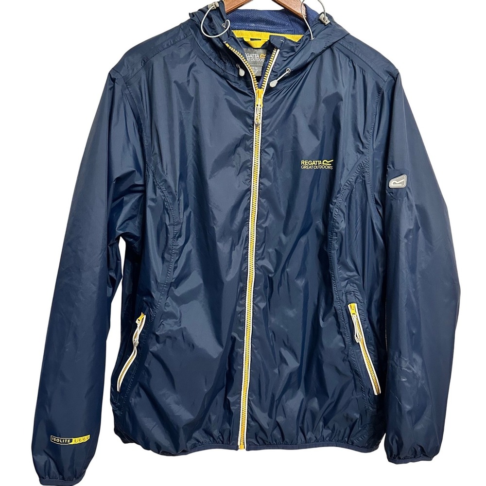Regatta Rain Jacket Womens UK 20 Navy Blue Isolite 5000‎ Waterproof Hooded Zip